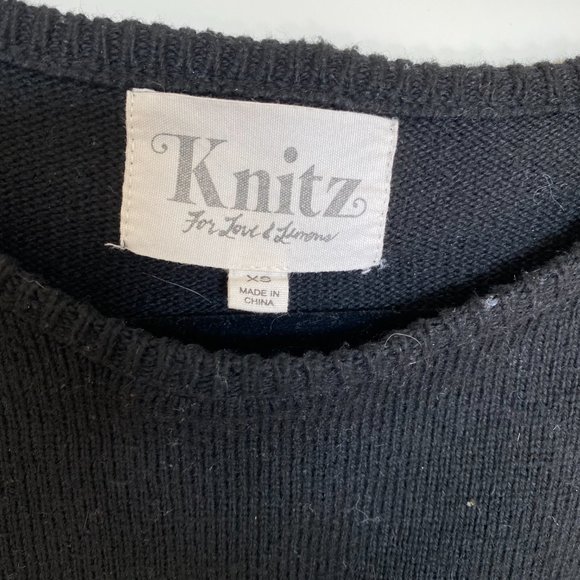 I HEART CHAMPAGNE SWEATER By Knitz by For Love and Lemons - Picture 4 of 5